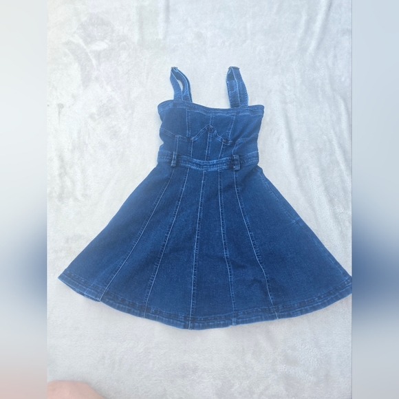 Free People Margot Denim Mini Dress - Picture 6 of 11